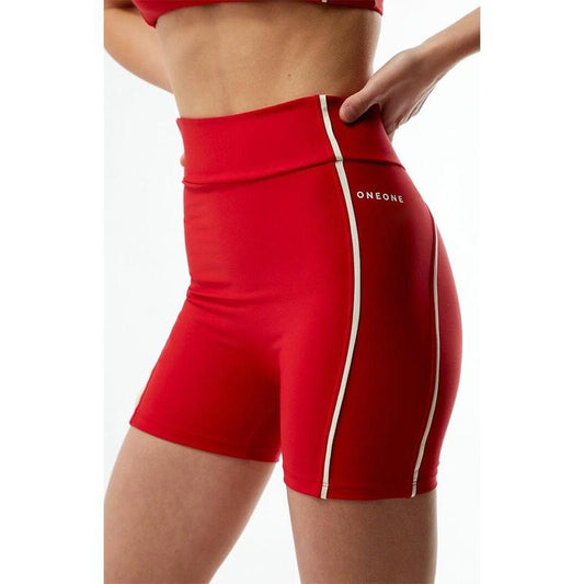 ONEONE Women's Active Red Liberty Biker Shorts