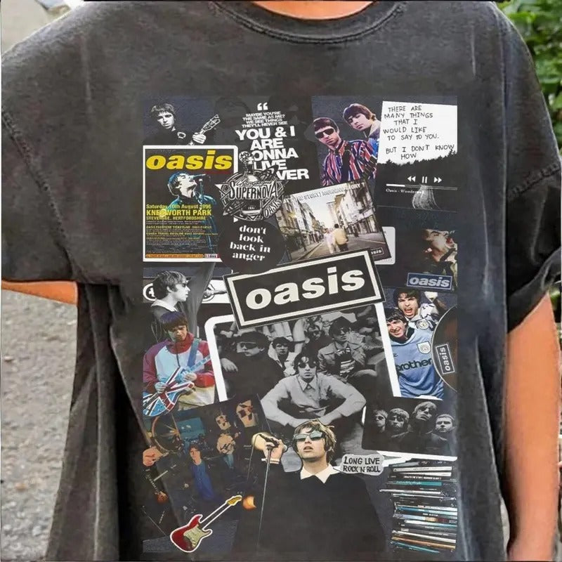 Oasis Reunion Comfort T-Shirt, Oasis Merch, Liam Gallagher, Noel Gallagher, Perfect Gift for Oasis Fans, definitely maybe, Oasis Tour, Gift for Women and Men