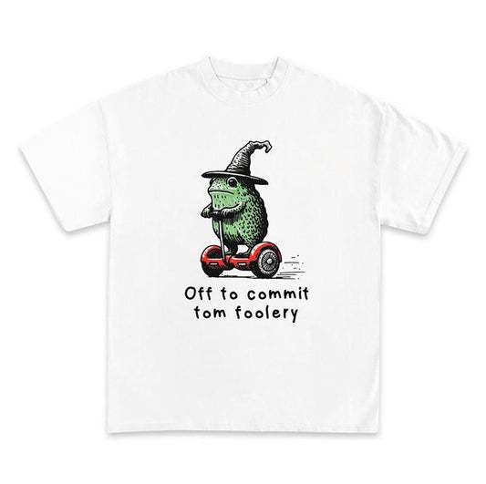 Off To Commit Tom Foolery shirt, Frog Lovers, Funny Frog Tee, Frog Gifts, Funny Meme Vintage Graphic Shirt