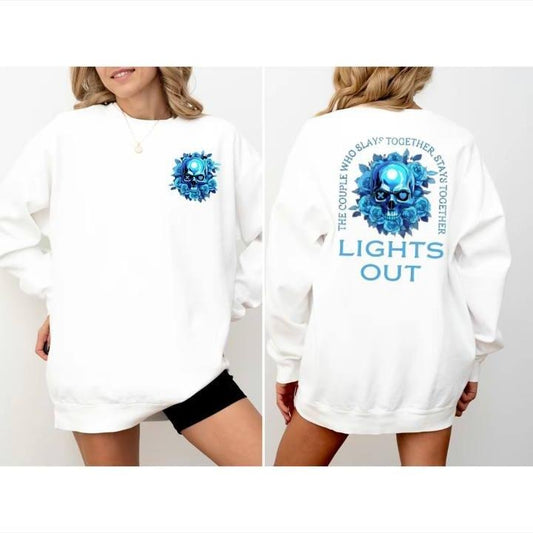 Officially Licensed lights Out Book Sweatshirt, Lights Out Book Shirt, Navessa Allen Shirt, Into Darkness Shirt, Book Merch, Dark Romance Sweatshirt