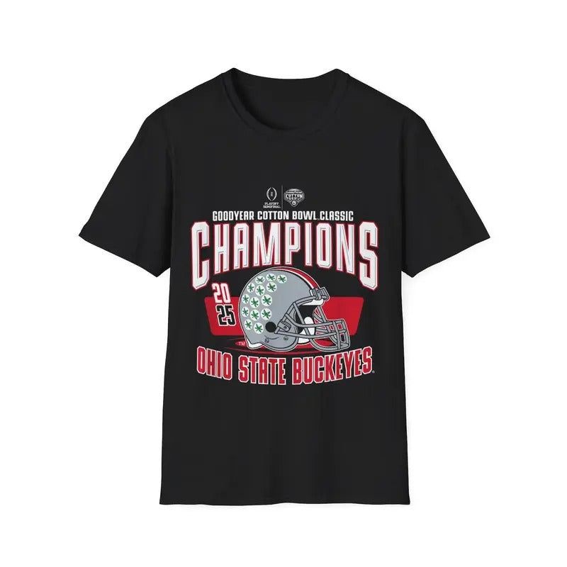 Ohio State Buckeyes Cotton Bowl Champs 2025 Unisex Tee, Shirt, Apparel, College Football Fan Gift, Sports Memorabilia