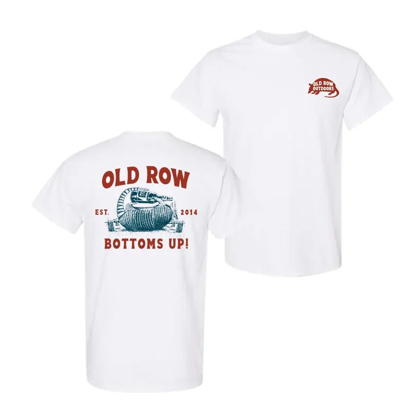 Old Row Bottoms Up Armadillo 2 Sided Shirt, Unisex Shirt, Trendy Shirt