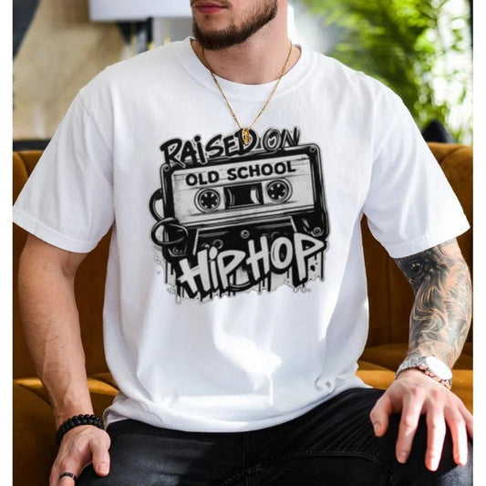 Old School Hip Hop T Shirt, Raised On Old School Hip Hop Tee, Music Shirt, Gift For Fan, Unisex Short Sleeve Tee