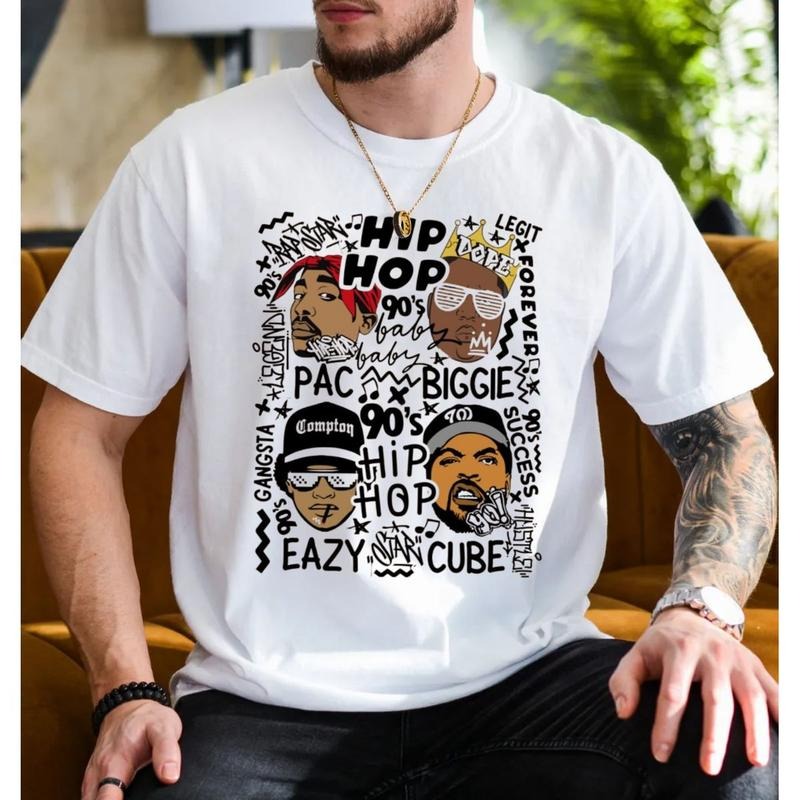 Old School Music Shirt, Rap Legends, Hip Hop Vibes Graphic Tee, Street Style Hip Hop Tshirt, Unisex Short Sleeve Tee
