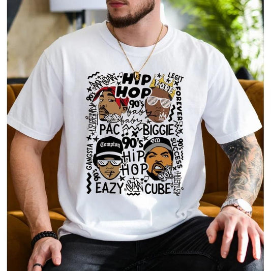 Old School Music Shirt, Rap Legends, Hip Hop Vibes Graphic Tee, Street Style Hip Hop Tshirt, Unisex Short Sleeve Tee