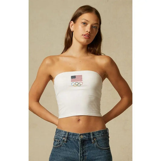 Olympics Women's Team USA Rings Sport Tube Top