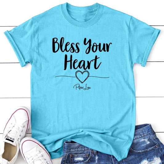Bless Your Heart Apparel, Proudly Printed In The USA, Tee / Tank / V Neck Gray / White / Blue / Hot Pink / Orange, #sassy #cute #blackprint