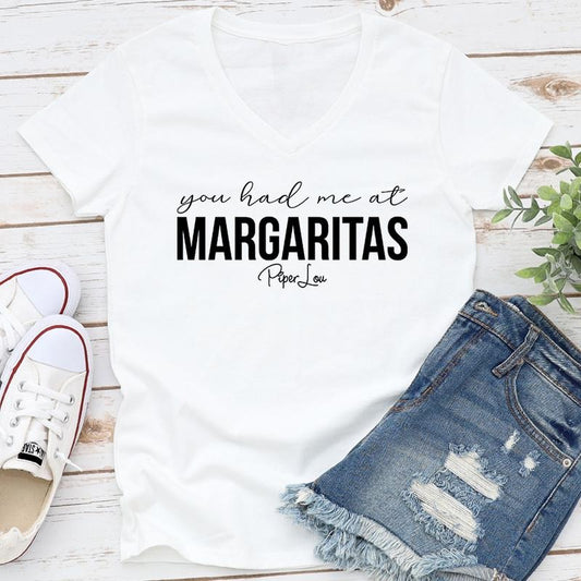 You Had Me At Margaritas Apparel, Proudly Printed In The USA, Tee / Tank / V Neck Gray / White / Blue / Hot Pink / Orange, #sassy #cute #blackprint