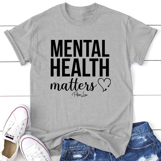 FLASH SALE | Mental Health Matters Apparel, Proudly Printed In The USA, Tee / Tank / V Neck Gray / White / Blue / Hot Pink / Orange, #sassy #cute #blackprint