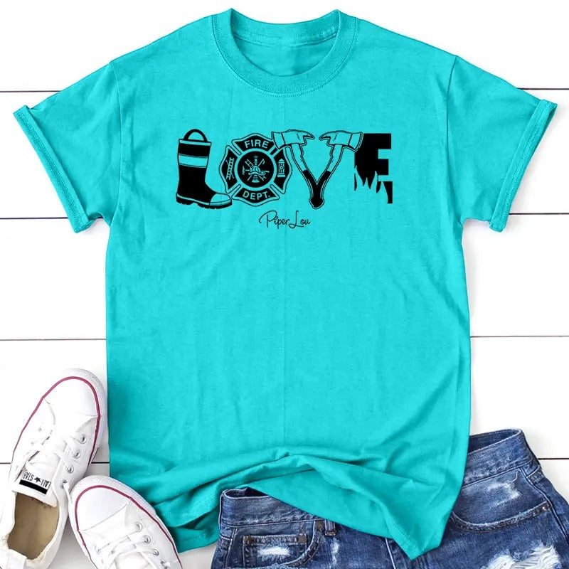 Fire Love Apparel, Printed In The USA, Tee / Tank / V Neck Gray / White / Blue / Hot Pink / Orange, #sassy #cute #blackprint