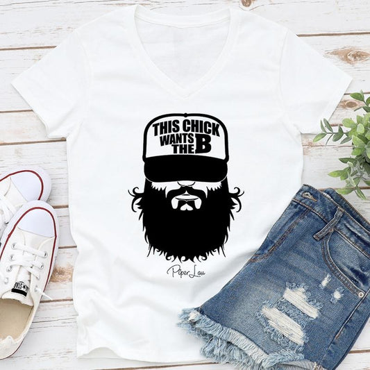 This Chick Wants The B Apparel, Proudly Printed In The USA, Tee / Tank / V Neck Gray / White / Blue / Hot Pink / Orange, #sassy #cute #blackprint