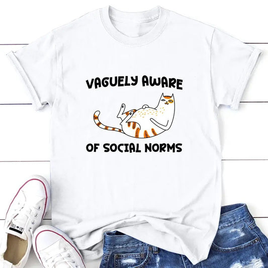 Social Norms Apparel, Proudly Printed In The USA, Tee, Gray / White / Blue / Orange, #sassy #cute