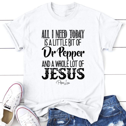 All I Need Is Dr Pepper And Jesus Apparel, Proudly Printed In The USA, Tee / Tank / V Neck Gray / White / Blue / Hot Pink / Orange, #sassy #cute
