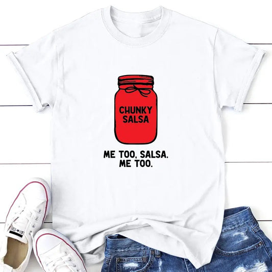 Chunky Salsa Apparel, Proudly Printed In The USA, Tee, Gray / White / Blue / Orange, #sassy #cute