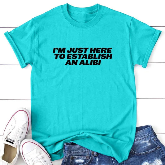 Alibi Apparel, Proudly Printed In The USA, Tee, Gray / White / Blue / Orange, #sassy #cute