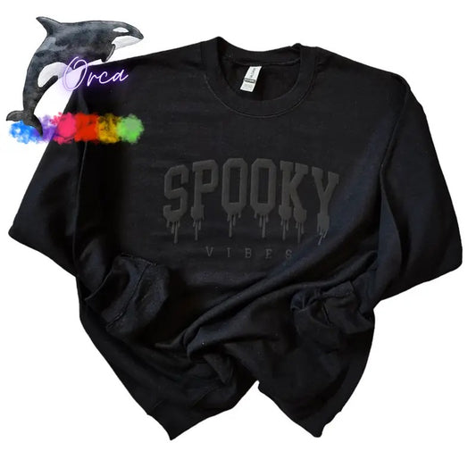 Orca ~ "SPOOKY" Puff Unisex Sweatshirts ~ Halloween ~ Pullover