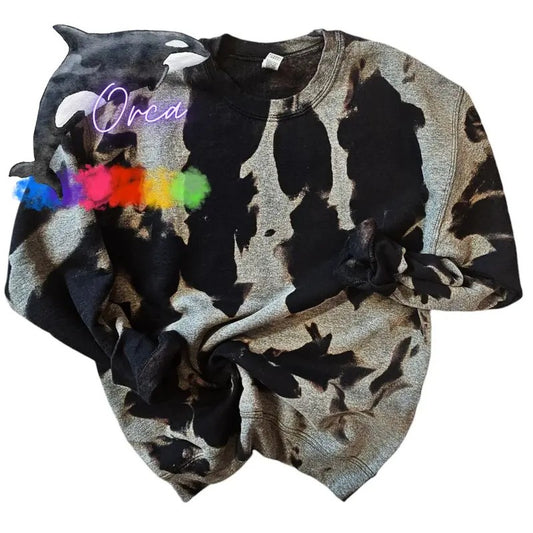 Orca ~ Bleached Unisex Sweatshirts ~ Small - 4XL Womenswear