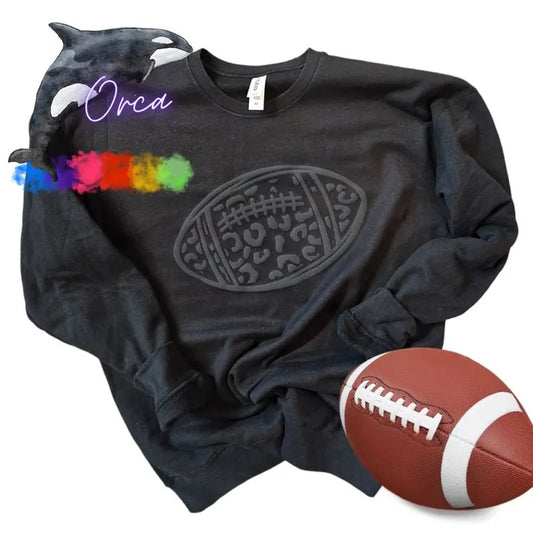 Orca ~ FOOTBALL Unisex Sweatshirt with Puff ~ Small - 4XL Sporty Casual