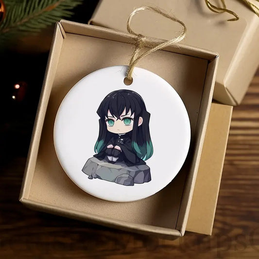 Ornament Muichiro for Christmas, Demon Slayer Ornament, Kimetsu No Yaibai Gift, The anime hanger Christmas Tree, Christmas Gift, Anime Christmas Gift