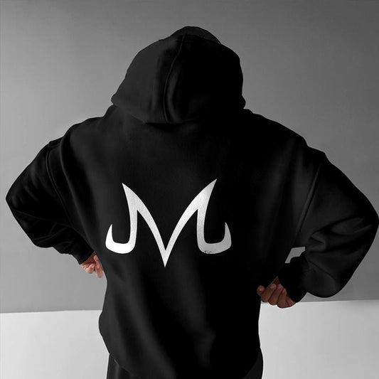 Oversized Simple Letter Anime Print Double-Sided Hoodie, Dragon Ball Anime Majin Buu Printed Hoodie, Manga Hoodie For Men, Best Anime Hoodie, Gift For Anime Lovers, Anime Printed Shirt, DB Gift For Fans, Gift For Him, Gift For Her Tops