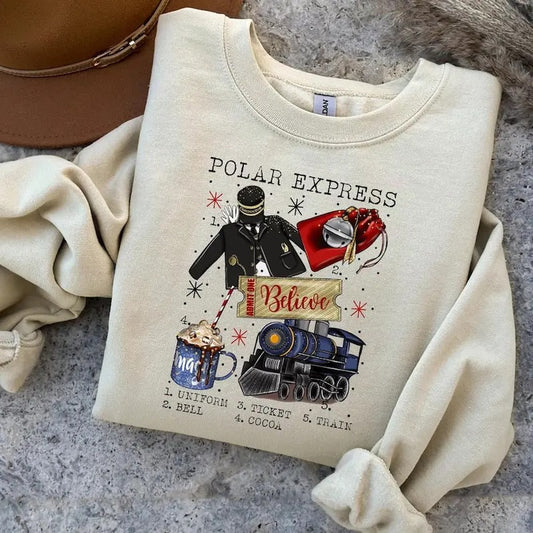 P0lar Express Sweatshirt, P0lar Express Trip, Christmas Family Trip, Xmas Sweat, Merry Christmas Shirt, Gift Ideas Sweatshirt