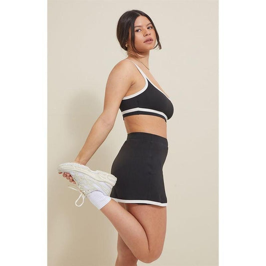 PAC 1980 Women's PAC WHISPER Active Black Double Strap Sports Bra