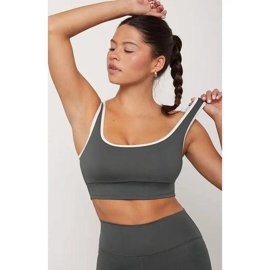 PAC 1980 Women's PAC WHISPER Active Logan Contrast Trim Sports Brastyle{n002}2