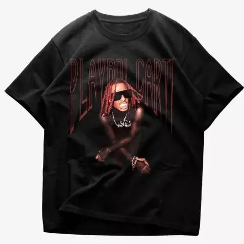 PLAYBOI CARTI T-SHIRT Rap Tee Concert Merch Whole Lotta Red Die Lit Rare Hip H