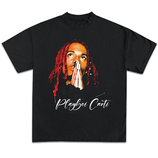 PLAYBOI CARTI T-Shirt Rapper Graphic Tee Vintage Y2K Rap Hip Hop Shirt Merch Men Women Menswear Top