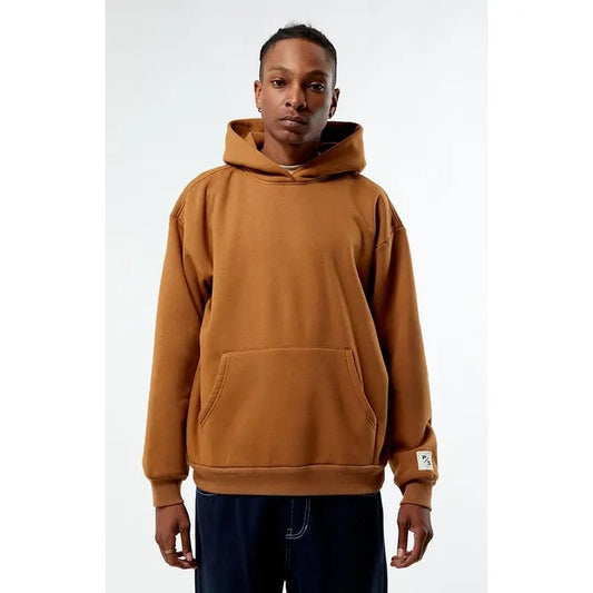 PacSun Men's Brown Solid Hoodie