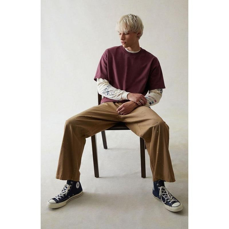 PacSun Men's Canvas Khaki Workwear Chino Pants