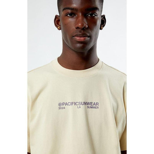 PacSun Men's Cream Pacific Sunwear Here T-Shirt