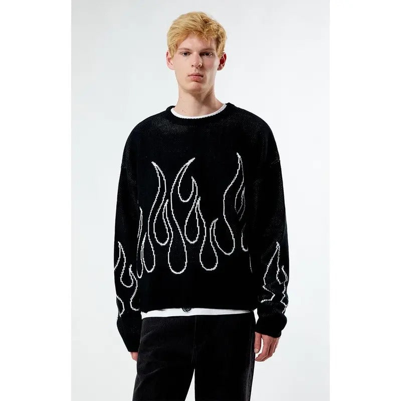 PacSun Men's Flame Cropped Sweater