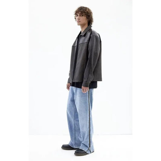 PacSun Men's Medium Indigo Baggy Zipper Jeans