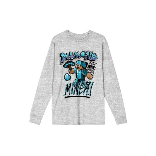 PacSun Men's Minecraft Diamond Miner Long Sleeve T-Shirt - Multicolor