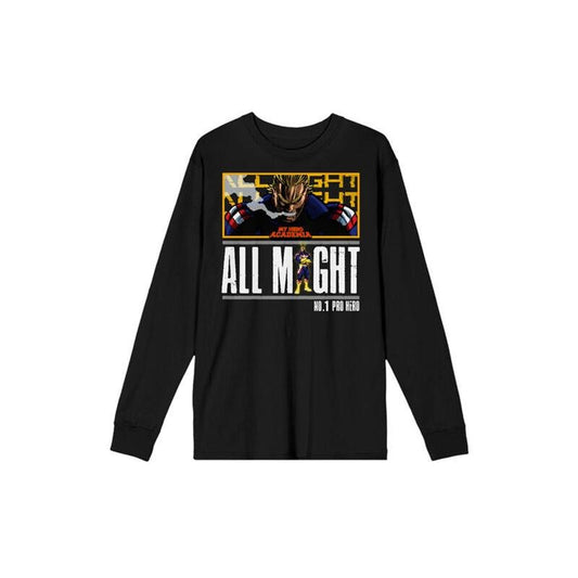 PacSun Men's My Hero Academia All Might Panel Long Sleeve T-Shirt - Multicolor