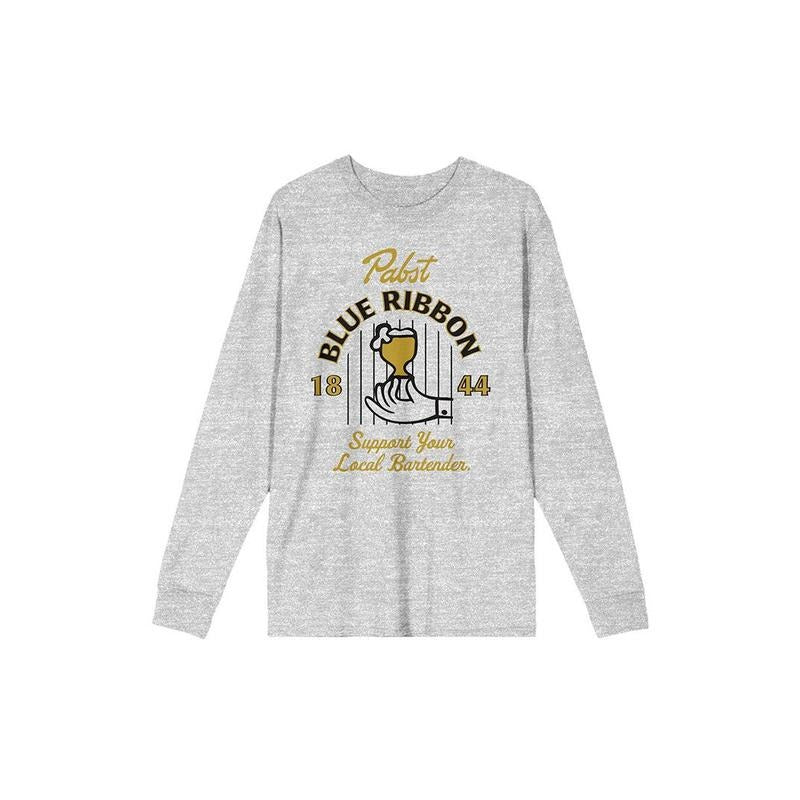PacSun Men's Pabst Blue Ribbon 1844 Long Sleeve T-Shirt - Multicolor