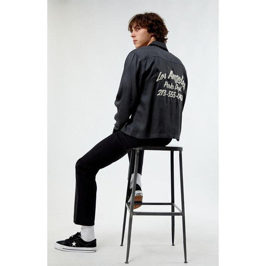 PacSun Men's Park Long Sleeve Camp Shirt