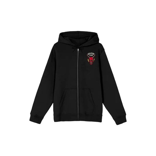 PacSun Men's Stranger Things Hawkins Hellfire Club Zip Up Hoodie