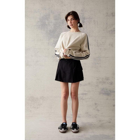 PacSun Women's Black Pleated Cargo Mini Skirt