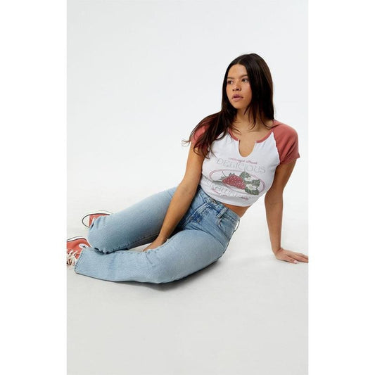 PacSun Women's Delicious Strawberries Raglan T-Shirt