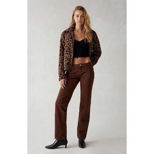 PacSun Women's Eco Brown Low Rise Straight Leg Jeans