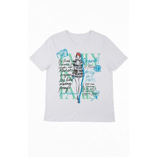 PacSun Women's Emily In Paris Newspaper T-Shirt