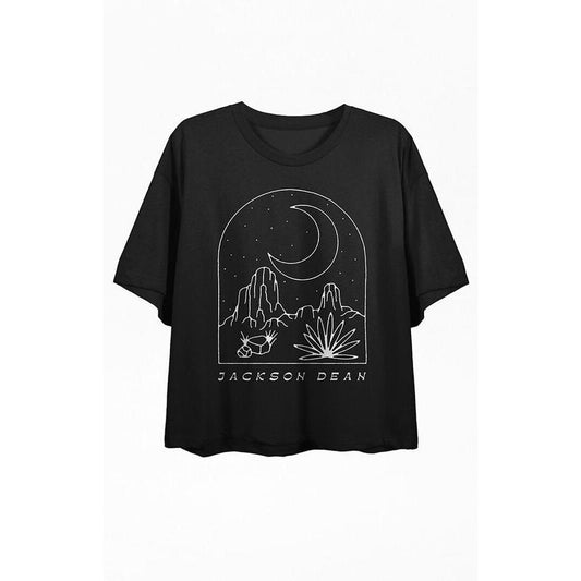PacSun Women's Jackson Dean Desert Night Scene Cropped T-Shirt