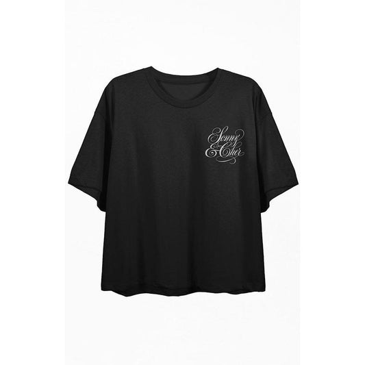 PacSun Women's Sonny & Cher Two Of Us Cropped T-Shirt