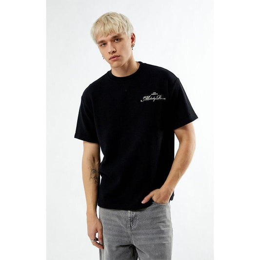 Pacsun Men's Black Melody Waffle Knit T-Shirt
