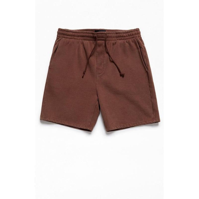 Pacsun Men's Brown Fleece Volley Sweat Shorts