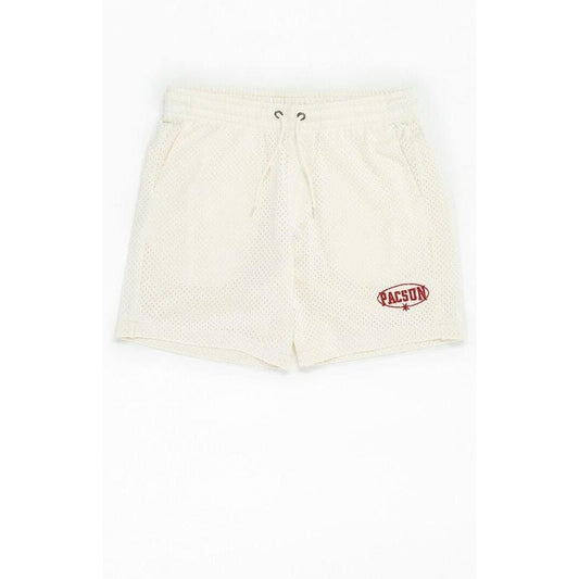 Pacsun Men's Cream Mesh Basketball Shorts
