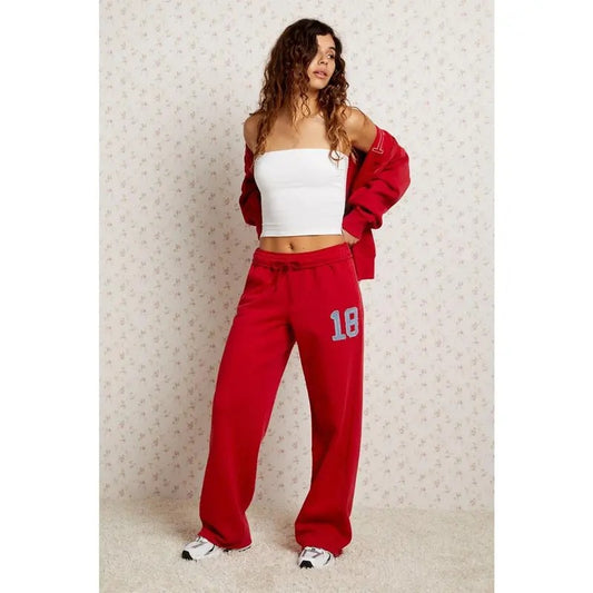 Pacsun Women's Denim 18 Applique Baggy Sweatpants