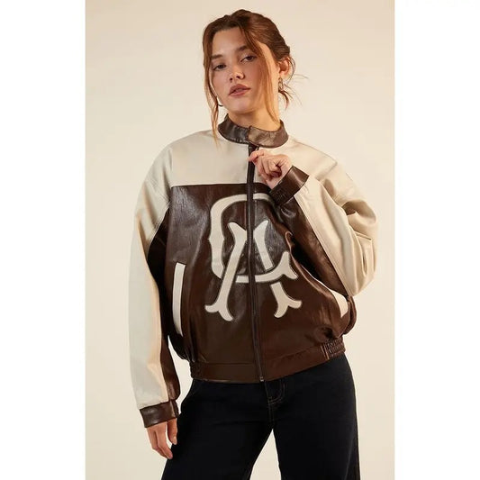 Pacsun Women's Faux Leather Oversized Moto Jacket